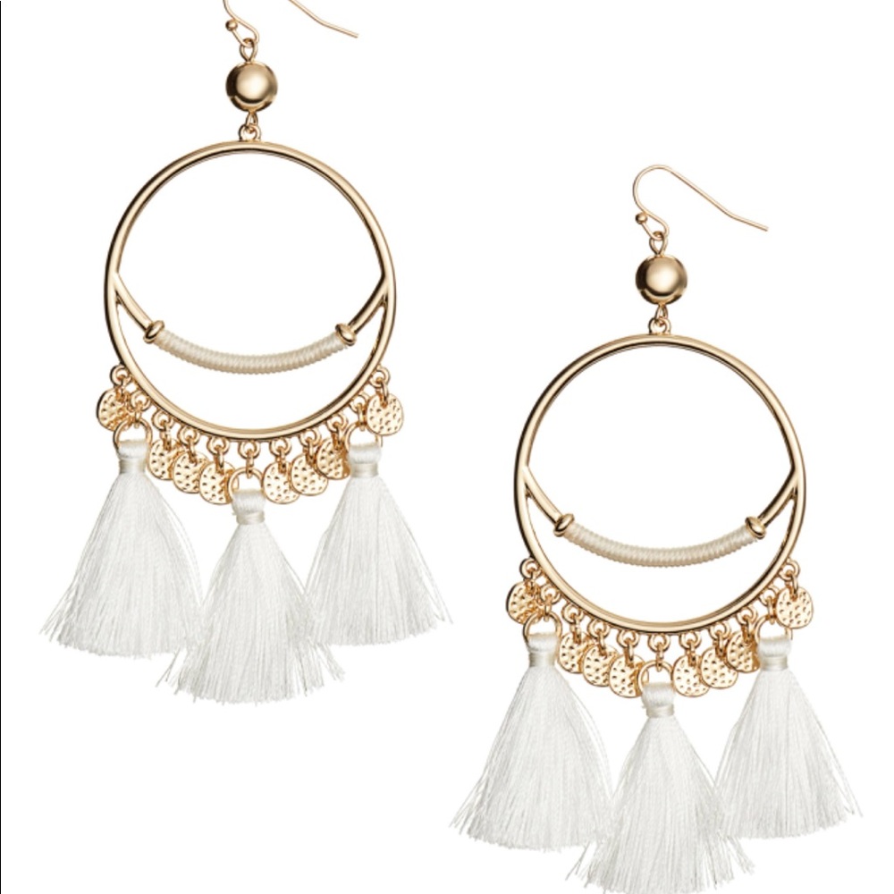 Lilly Pulitzer White Surf Gypsea Earrings
